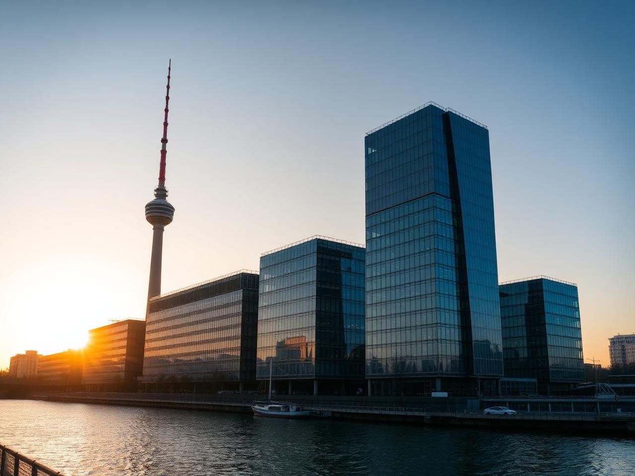 Skyline von Düsseldorf am Rhein